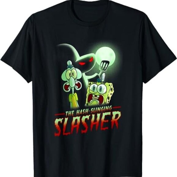 SpongeBob Hash Slinging Slasher Meme Funny Cartoon Fan Gift Graphic T-Shirt 79 - Picture 1 of 6